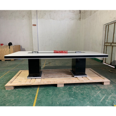 White and Black Conference Table Furniture with Power Sockets