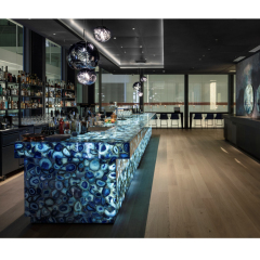 Agate Stone Lighted Bar Counter Expensive High End Bar Table