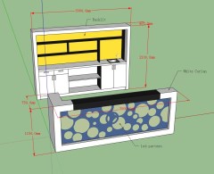 White Artificial Stone Restaurant Led Bar Counter with Back Display