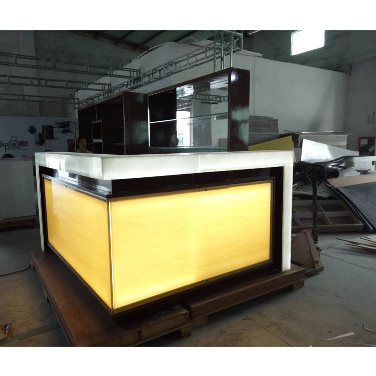 Luxury Corian Led Bar Counter Designs Hotel Front Bar Table