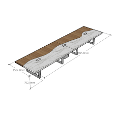 Quartz Stone Desk Top Conference Table with Stainless Steel Base