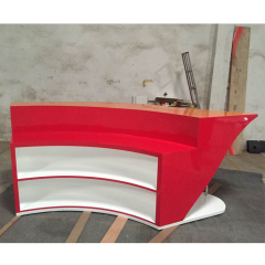 Red Front Counters Boat Shape House Bar Modern Bar Counter