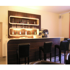 Corian Solid Surface Bar Table Top Wooden Front Bar Counter