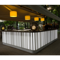 Illuminated Design Led Bar Counter Wine Bar Counters with Refrigerator