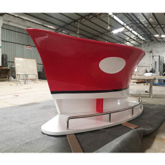 Red Front Counters Boat Shape House Bar Modern Bar Counter