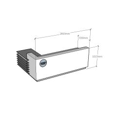 L Shape Clinic Reception Table Modern Portable Reception Desk