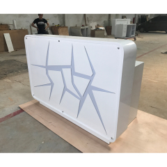 Standard Size Reception Desk In White Africa Import Cashier Counter
