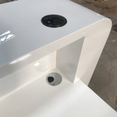 Standard Size Reception Desk In White Africa Import Cashier Counter