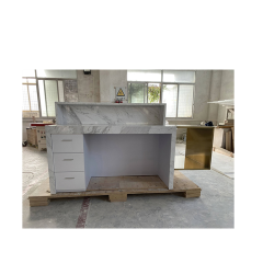 Corian Marble Office Furniture 5 Star Hotel Luxurious Reception Desk