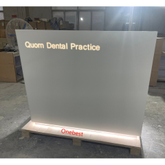 Used Bank Service Counter Private Reception Desk for One Person