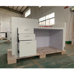 Matte White Front Desk Table Small Checkout Counter