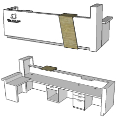 Foshan Factory Supply High Quality Reception Counter Front Desk
