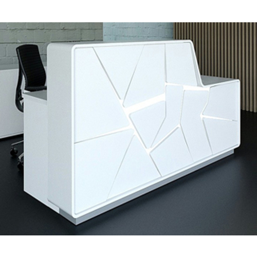 Standard Size Reception Desk In White Africa Import Cashier Counter