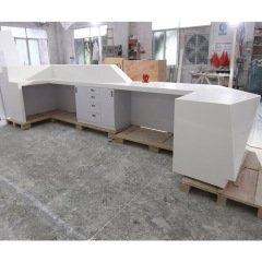 Beauty Dental Reception Desk Custom Measurement Nail Counter