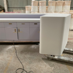 U Shape Large Size Hall Information Table Round Reception Counter Desk