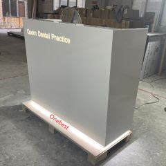 Used Bank Service Counter Private Reception Desk for One Person