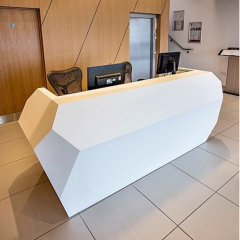 Office Computer Table and Chair I Shaped Reception Desk