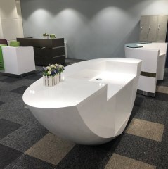 Egg Bowel Shape Front Desk Reception Counter Reliable Supplier