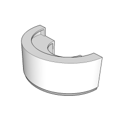 Rounded Stainless Steel Base Reception Desk with Counter