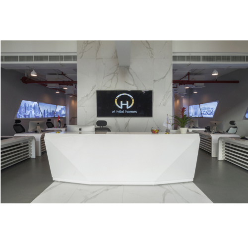 Modern White Checking Counter I Shape Receptionist Desk Ikea