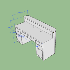 Custom Curved Small White Solid Surface Hair Nail Salon Reception Desk