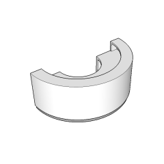 Rounded Stainless Steel Base Reception Desk with Counter