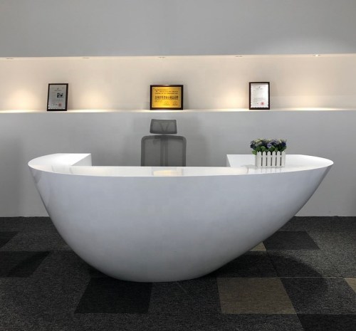 Egg Bowel Shape Front Desk Reception Counter Reliable Supplier