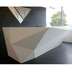 Manufacture Factory Supply Weclome Desks Diamond Contemporary Reception Desk