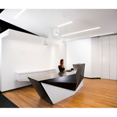 White and Black Good Quality Concert Reception Desk Dubai