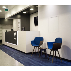 Artificial Marble High Reception Desk Furniture Vietnam