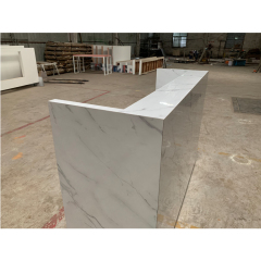 White Marble Counter Window Display Office Clinic Hotel Front Desk