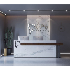 Whity Dentistry Clinic Stone Reception Desk Nurse Working Table