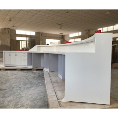 Trade Show Stone Curved Reception Desk for Showroom