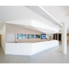 Design Hotel Reception Counter Surface Reception Desk Matte White