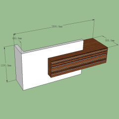 Contemporary Table Hot Selling Reception Desk with Drawers