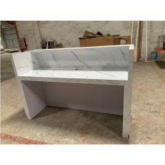 White Marble Counter Window Display Office Clinic Hotel Front Desk