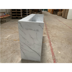 White Marble Counter Window Display Office Clinic Hotel Front Desk