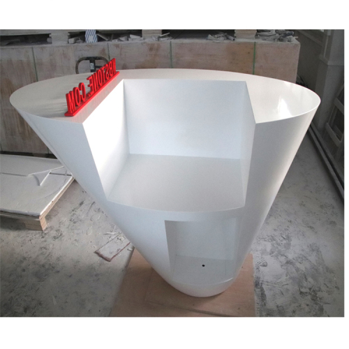 Cone Shape Stand Up Service Rception Desk Small Size