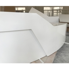 Trade Show Stone Curved Reception Desk for Showroom