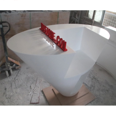 Cone Shape Stand Up Service Rception Desk Small Size
