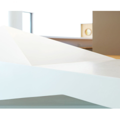 Design Hotel Reception Counter Surface Reception Desk Matte White