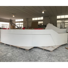 Trade Show Stone Curved Reception Desk for Showroom