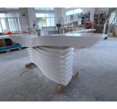 Luxury Comptoir Bureau Front Reception Desk with Storage