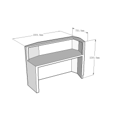 Easy to Assembly Small Corian Reception Desk Hot Products