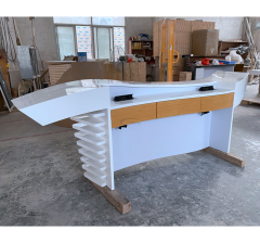 Luxury Comptoir Bureau Front Reception Desk with Storage