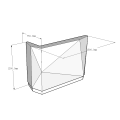 Easy to Assembly Small Corian Reception Desk Hot Products