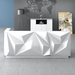 Retail Display Table Nail Shop Front Reception Desk White Color