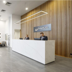 Bronze Marble Design Commercial Front Office Furniture Reception Desk