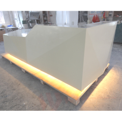 Beige Corian Color Amazon Hot Sale Fashionable Reception Desk