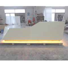 Beige Corian Color Amazon Hot Sale Fashionable Reception Desk